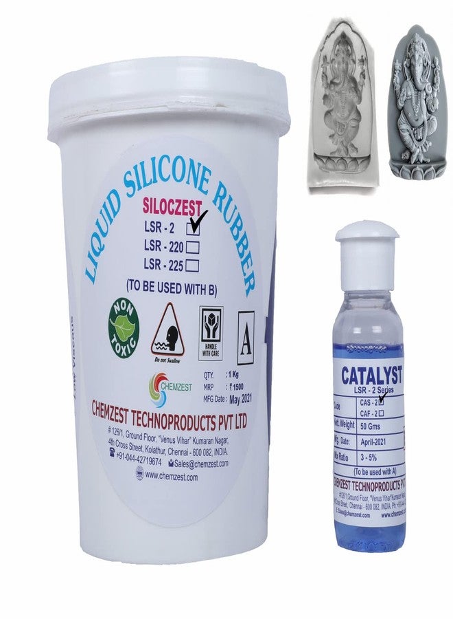 SILOCZEST LSR2 Liquid Silicone Rubber for Resin Art Craft, POP & Clay Mould Making Applications (LSR2 SLOW-1KG) - Image 1